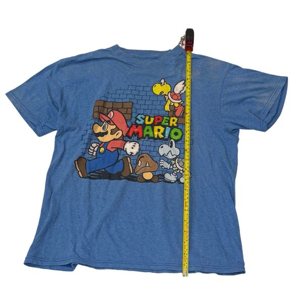 Super Mario T-Shirt Size Large Unisex Blue Short Sleeve - Picture 4 of 8